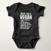 "Funny Pro Vegan Activism Gym Athlete Veganism" Romper (Voorkant)