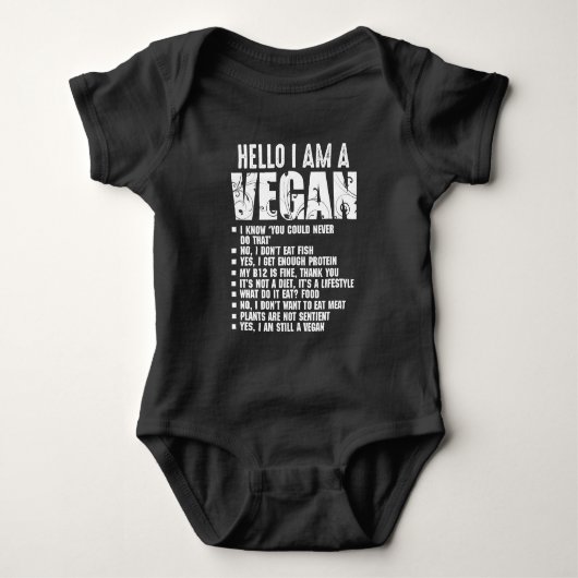"Funny Pro Vegan Activism Gym Athlete Veganism" Romper (Voorkant)