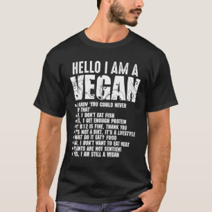 "Funny Pro Vegan Activism Gym Athlete Veganism" T-shirt