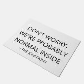 Funny 'Probably Normal' Custom Family Name Outdoor Deurmat (Schuin)