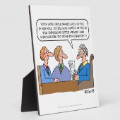 Funny Probate Lawyer Reading Will to Heirs Cartoon Fotoplaat (Zijkant)