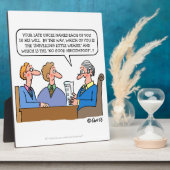 Funny Probate Lawyer Reading Will to Heirs Cartoon Fotoplaat (Zijkant)