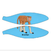 Funny proboscis aap cartoon afbeelding basketbal (Panelen)