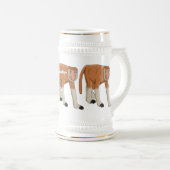 Funny proboscis aap cartoon afbeelding bierpul (Voorkant rechts)