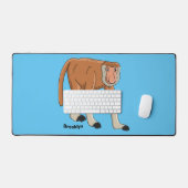 Funny proboscis aap cartoon afbeelding bureaumat (Keyboard & Muis)