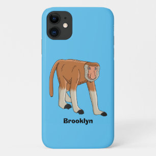 Funny proboscis aap cartoon afbeelding Case-Mate iPhone case