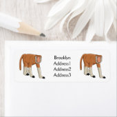 Funny proboscis aap cartoon afbeelding etiket (Insitu)