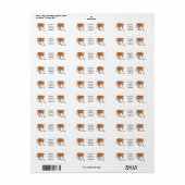 Funny proboscis aap cartoon afbeelding etiket (Full Sheet)