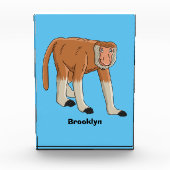 Funny proboscis aap cartoon afbeelding fotoblokken (Voorkant)