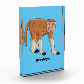 Funny proboscis aap cartoon afbeelding fotoblokken (Links)