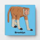 Funny proboscis aap cartoon afbeelding fotoplaat (Voorkant)