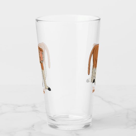 Funny proboscis aap cartoon afbeelding glas (Rechts)