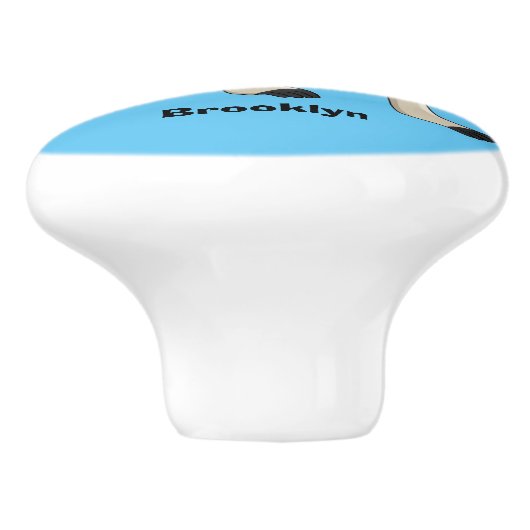 Funny proboscis aap cartoon afbeelding keramische knop (Zijkant)