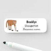 Funny proboscis aap cartoon afbeelding naamplaatje (In situ)