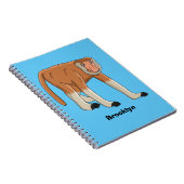 Funny proboscis aap cartoon afbeelding notitieboek (Rechterzijde)