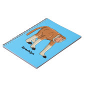 Funny proboscis aap cartoon afbeelding notitieboek (Linkerzijde)