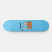 Funny proboscis aap cartoon afbeelding persoonlijk skateboard (Horizontaal)