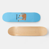 Funny proboscis aap cartoon afbeelding persoonlijk skateboard (Horizontaal)