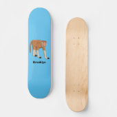 Funny proboscis aap cartoon afbeelding persoonlijk skateboard (Voorkant)