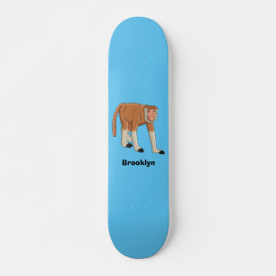 Funny proboscis aap cartoon afbeelding persoonlijk skateboard