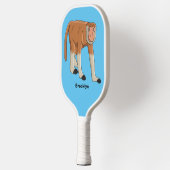 Funny proboscis aap cartoon afbeelding pickleball paddle (Links)