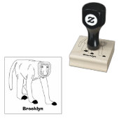 Funny proboscis aap cartoon afbeelding rubberstempel (Gestempeld)