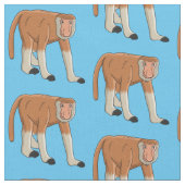 Funny proboscis aap cartoon afbeelding stof (Close Up)