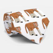 Funny proboscis aap cartoon afbeelding stropdas (Opgerold)