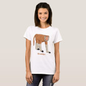 Funny proboscis aap cartoon afbeelding t-shirt (Voorkant volledig)