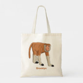 Funny proboscis aap cartoon afbeelding tote bag (Achterkant)