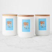 Funny proboscis aap cartoon afbeelding voedselcontainer etiket (Flessen)