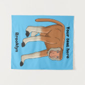 Funny proboscis aap cartoon afbeelding wandkleed (Voorkant (horizontaal))