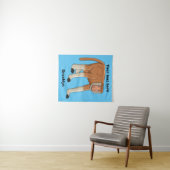 Funny proboscis aap cartoon afbeelding wandkleed (In Situ (horizontaal))