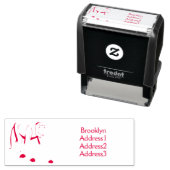 Funny proboscis aap cartoon afbeelding zelfinktende stempel (In situ)