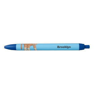 Funny proboscis aap cartoon afbeelding zwarte inkt pen