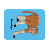 Funny proboscis monkey cartoon illustration magneet (Horizontaal)