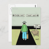 Funny Procrastination Cartoon Briefkaart (Voorkant / Achterkant)