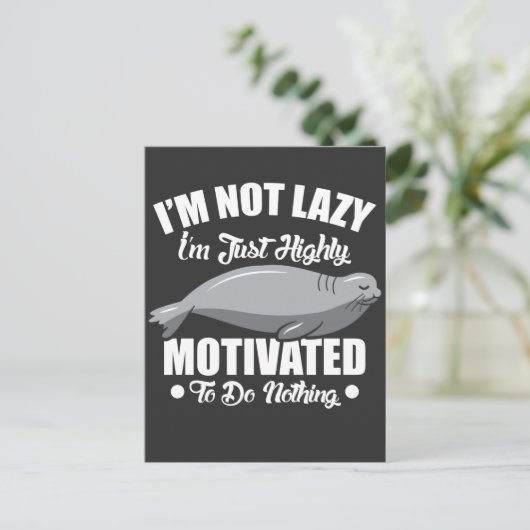 Funny Procrastination Gag Lazy doet niets ontspann Briefkaart (Staand voorkant)