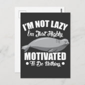 Funny Procrastination Gag Lazy doet niets ontspann Briefkaart (Voorkant / Achterkant)