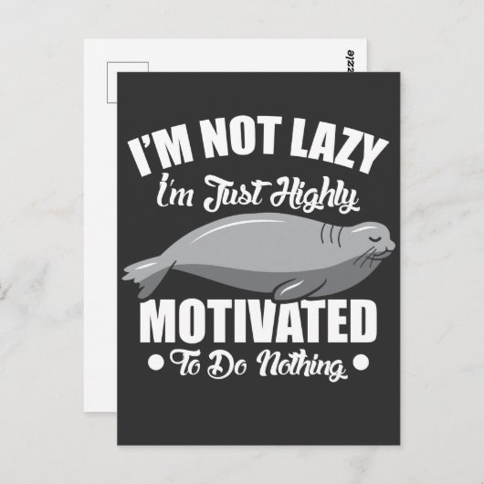 Funny Procrastination Gag Lazy doet niets ontspann Briefkaart (Voorkant / Achterkant)