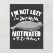 Funny Procrastination Gag Lazy doet niets ontspann Briefkaart (Voorkant)