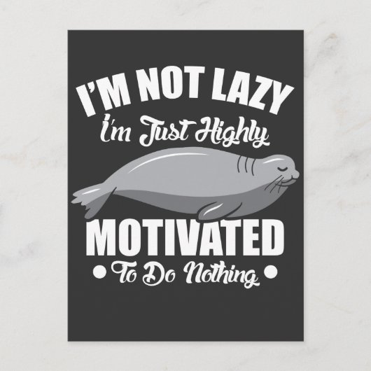 Funny Procrastination Gag Lazy doet niets ontspann Briefkaart (Voorkant)
