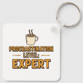 Funny "Procrastination Level Expert" Sleutelhanger (Achterkant)