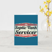 Funny Profession Quote Vintage Septic Tank Service Kaart (Gele Bloem)