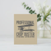 Funny Professional Crop Duster Fart Joke Gift Briefkaart (Staand voorkant)