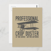 Funny Professional Crop Duster Fart Joke Gift Briefkaart (Voorkant / Achterkant)