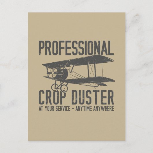 Funny Professional Crop Duster Fart Joke Gift Briefkaart (Voorkant)