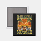 Funny Professional Mogger Cat Meme Mewing Looksmax Magneet (Voorkant / Achterkant)