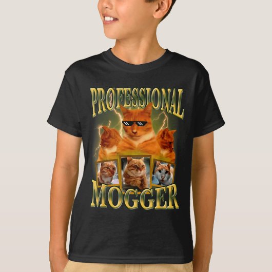 Funny Professional Mogger Cat Meme Mewing Looksmax T-shirt (Voorkant)