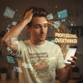 Funny Professional Overthinker Brain Cartoon T-shirt